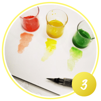 Malen mit nassem Krepp Schritt 3